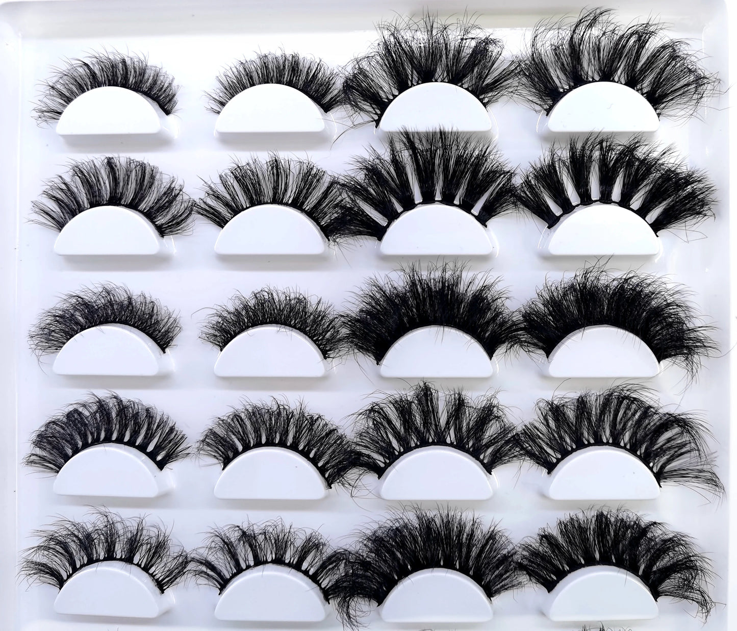 14Pairs Fluffy Lashes 10-25mm 3D Mink Lashes