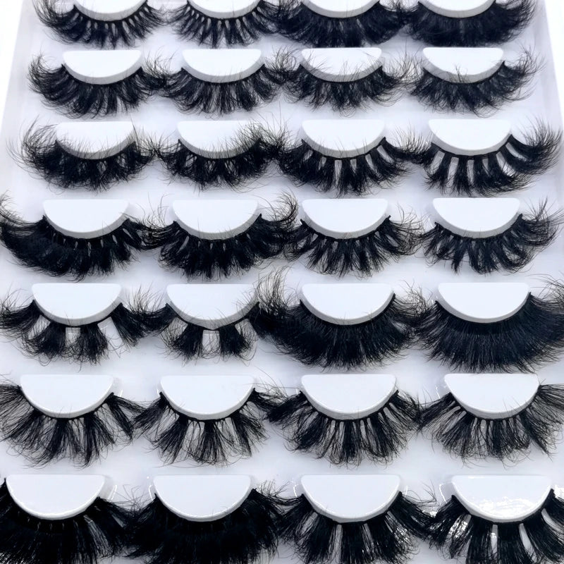 14Pairs Fluffy Lashes 10-25mm 3D Mink Lashes