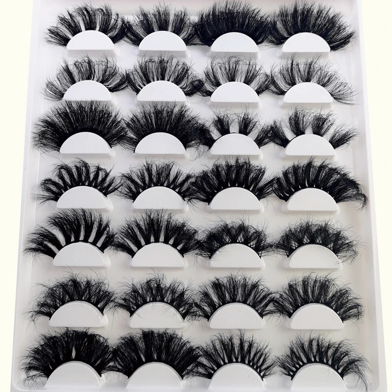 14Pairs Fluffy Lashes 10-25mm 3D Mink Lashes