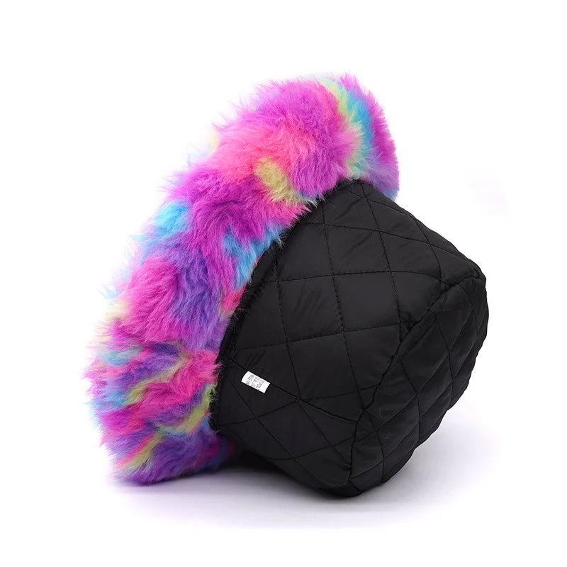 Winter Warm Thickened Fur Fluffy Bucket Hat