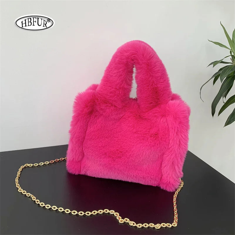 Fuzzy Faux Fur Handbag