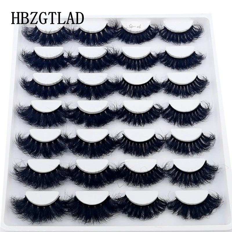 14Pairs Fluffy Lashes 10-25mm 3D Mink Lashes