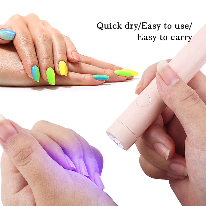 Portable Nail Dryer Lamp UV LED Nail Light, USB Rechargeable