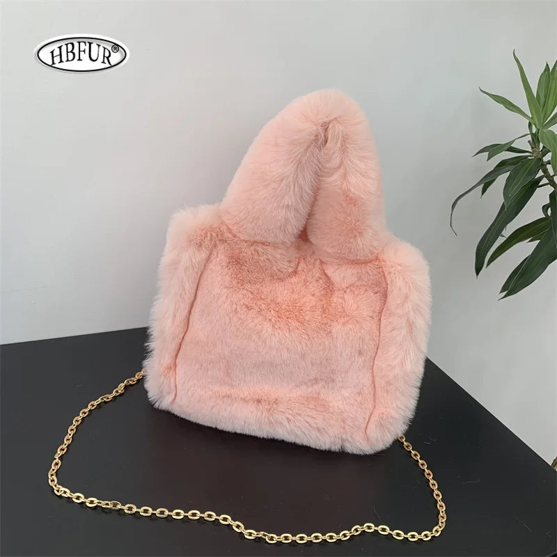 Fuzzy Faux Fur Handbag