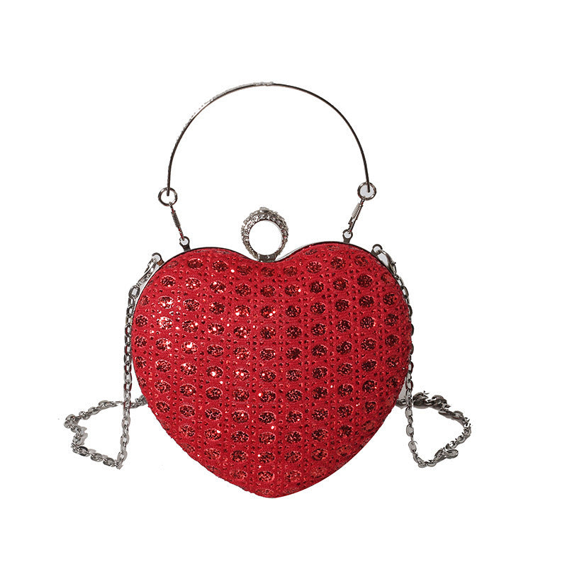 Chain Bag Heart Shape