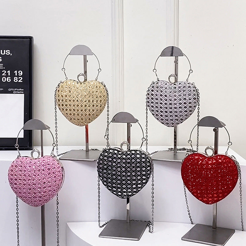 Chain Bag Heart Shape