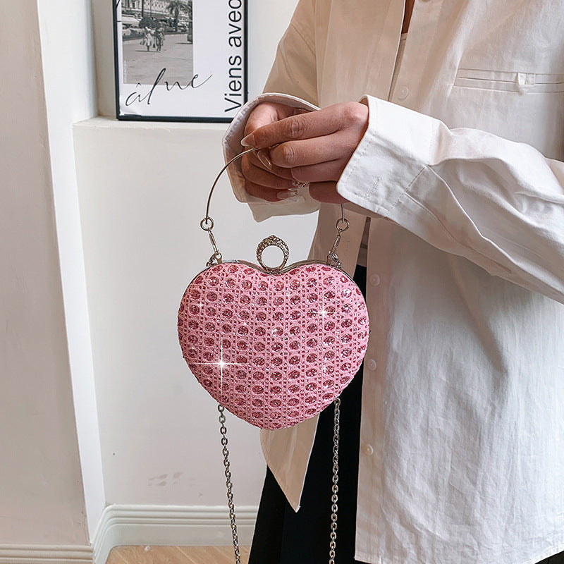 Chain Bag Heart Shape